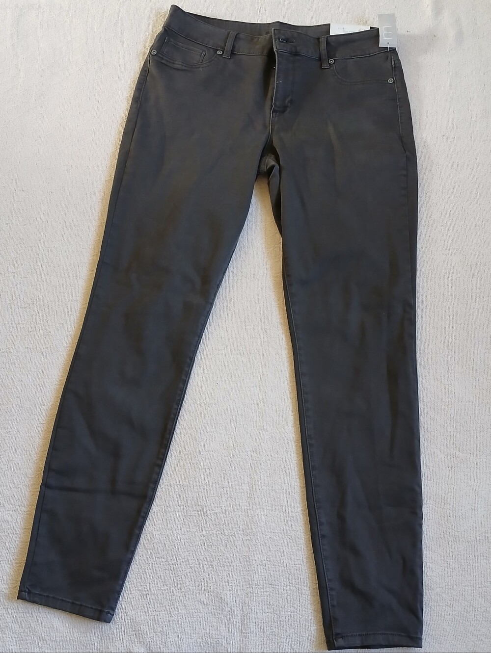 maurices ♡ jegging midrise denim flex gray large casual minimalist basics quiet - Picture 2 of 9